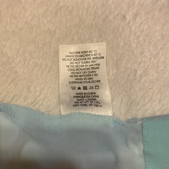 Alice + Olivia NWT Penny Scoop Crop Top Blue Floral Size Small - Picture 10 of 13